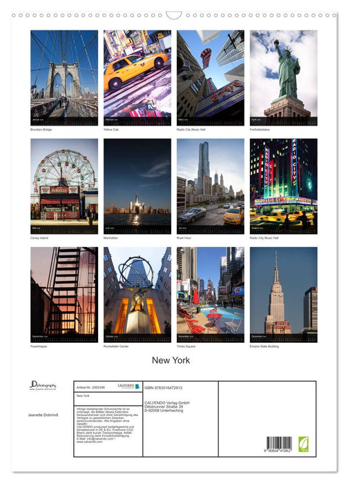 New York (CALVENDO Wandkalender 2026)