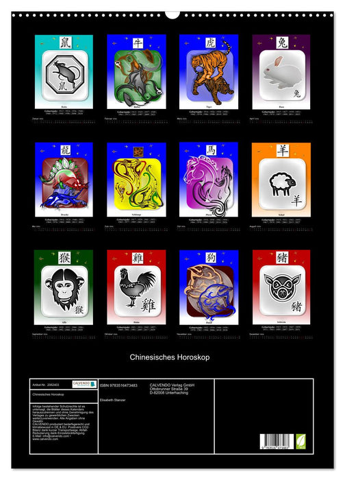 Chinesisches Horoskop (CALVENDO Wandkalender 2026)