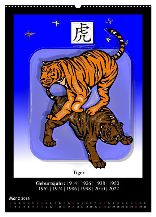 Chinesisches Horoskop (CALVENDO Wandkalender 2026)
