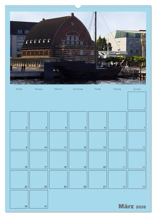 Rund um die Kieler Förde / Planer (CALVENDO Premium Wandkalender 2026)