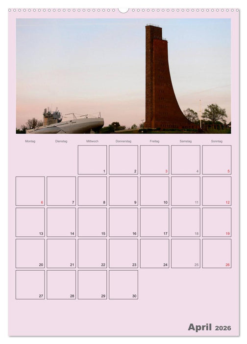 Rund um die Kieler Förde / Planer (CALVENDO Premium Wandkalender 2026)