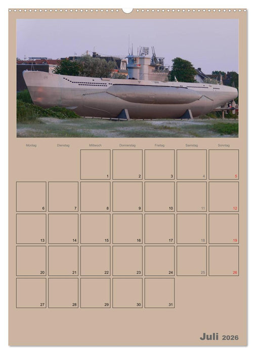 Rund um die Kieler Förde / Planer (CALVENDO Premium Wandkalender 2026)