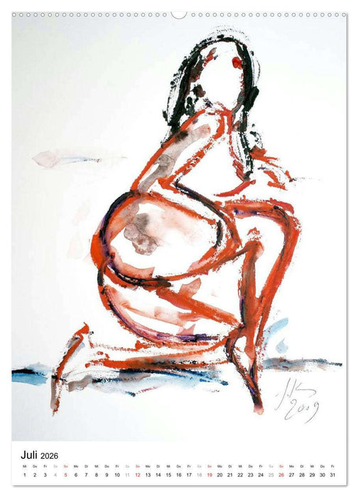 Erotische Aquarelle (CALVENDO Premium Wandkalender 2026)