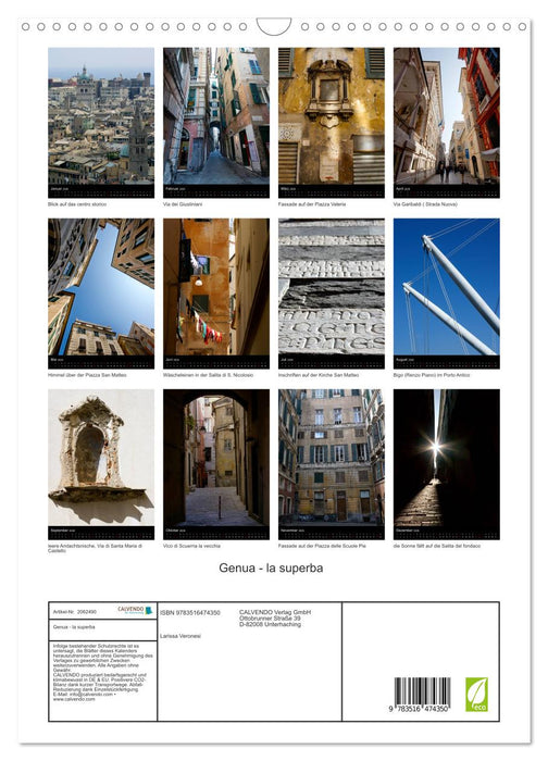 Genua - la superba (CALVENDO Wandkalender 2026)