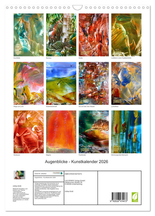 Augenblicke - Kunstkalender 2026 (CALVENDO Wandkalender 2026)