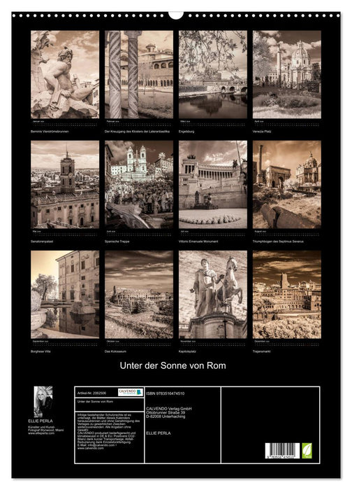 Unter der Sonne von Rom (CALVENDO Wandkalender 2026)