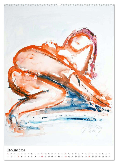 Erotische Aquarelle (CALVENDO Wandkalender 2026)
