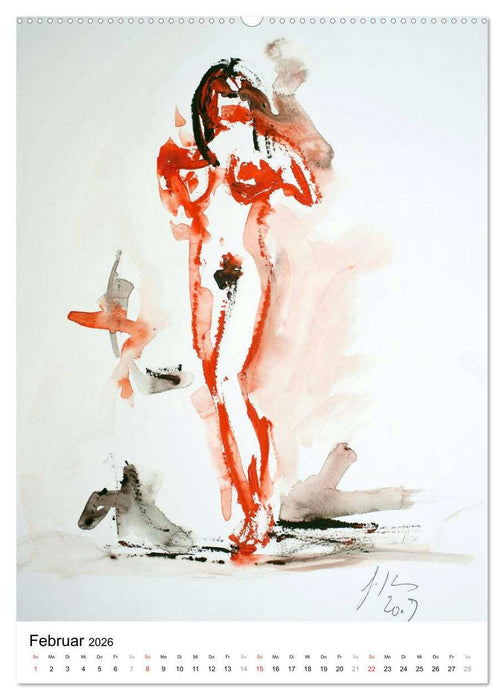 Erotische Aquarelle (CALVENDO Wandkalender 2026)