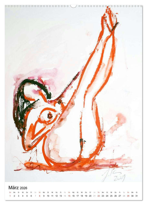 Erotische Aquarelle (CALVENDO Wandkalender 2026)