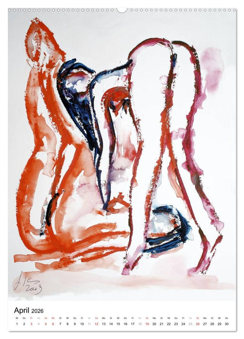 Erotische Aquarelle (CALVENDO Wandkalender 2026)