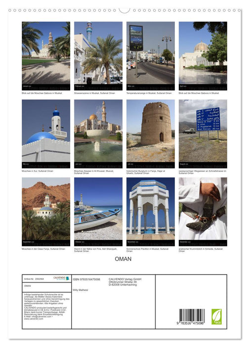 OMAN (CALVENDO Premium Wandkalender 2026)