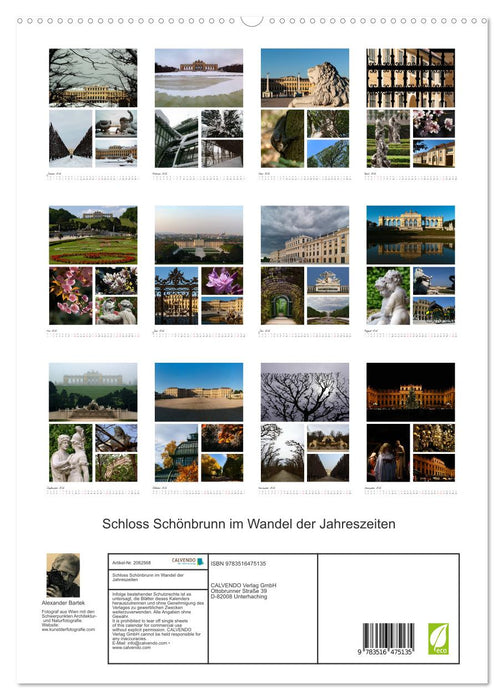 Schloss Schönbrunn im Wandel der Jahreszeiten (CALVENDO Premium Wandkalender 2026)
