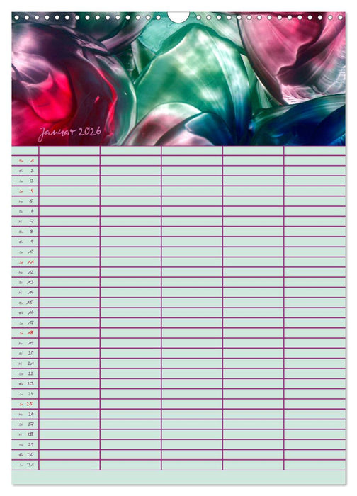 Blütenzauber - Familienplaner 2026 (CALVENDO Wandkalender 2026)