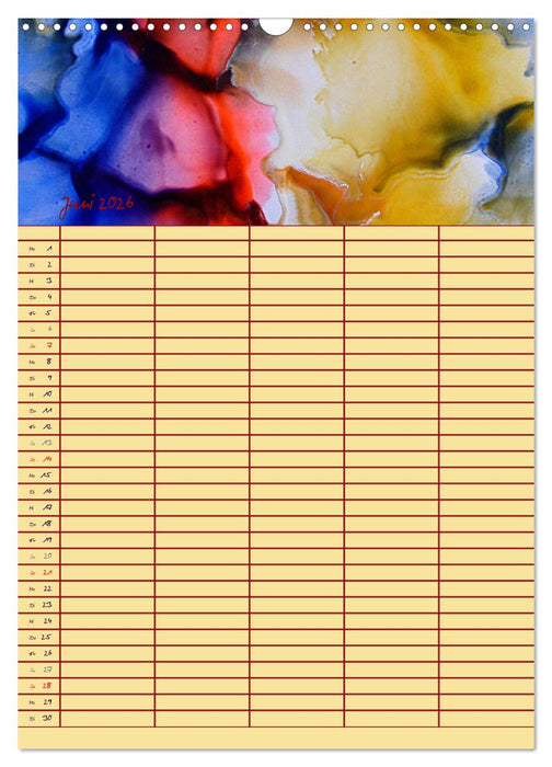 Blütenzauber - Familienplaner 2026 (CALVENDO Wandkalender 2026)