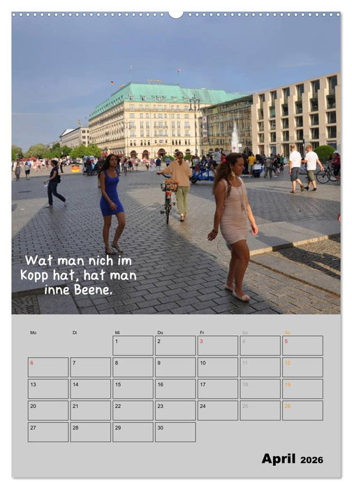 Berliner Straßenfoto Kalender 2026 (CALVENDO Premium Wandkalender 2026)