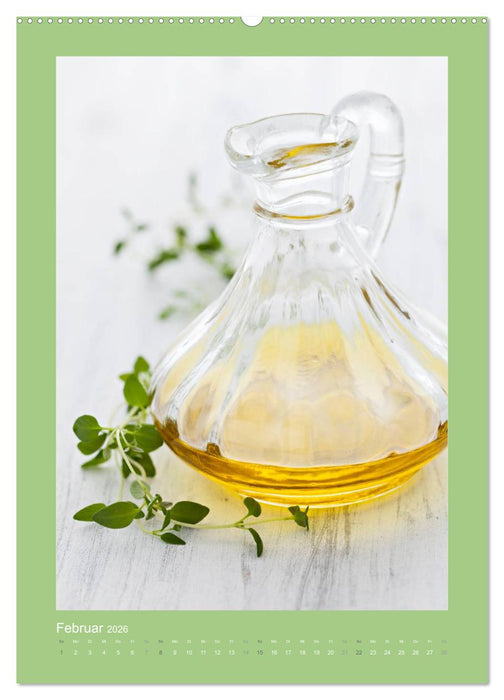 Kräuter, Gewürze und Öl (CALVENDO Premium Wandkalender 2026)