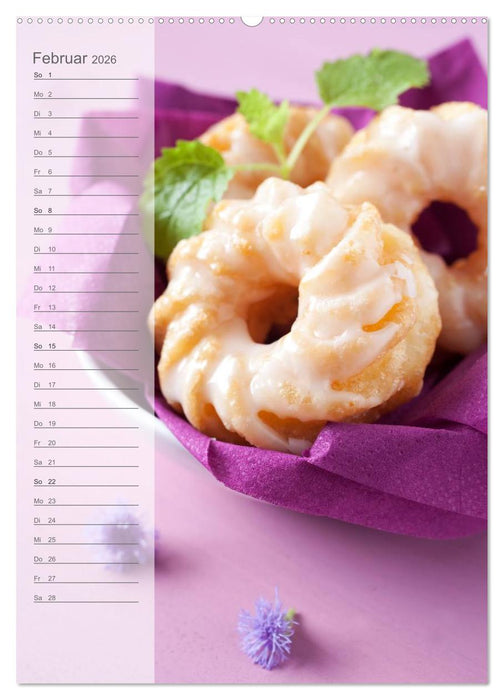 Gebäck und Kuchen Küchenplaner (CALVENDO Premium Wandkalender 2026)