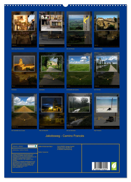 Jakobsweg - Camino Francés (CALVENDO Premium Wandkalender 2026)