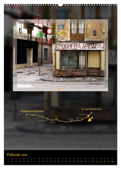 Jakobsweg - Camino Francés (CALVENDO Premium Wandkalender 2026)