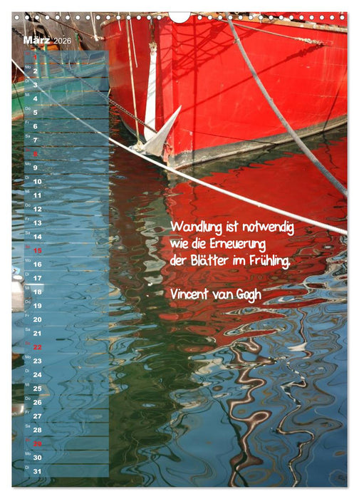 maritim inspiriert / Geburtstagskalender (CALVENDO Wandkalender 2026)