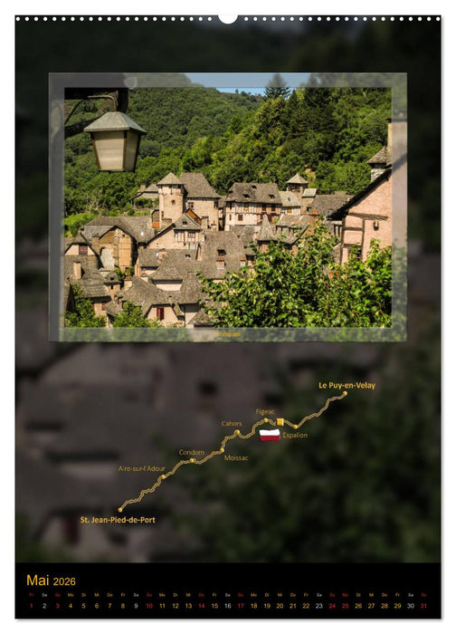 Jakobsweg Via Podiensis (CALVENDO Premium Wandkalender 2026)