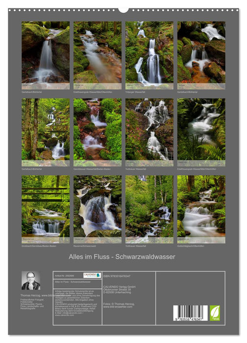 Alles im Fluss - Schwarzwaldwasser (CALVENDO Premium Wandkalender 2026)
