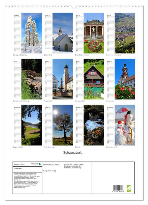Schwarzwald (CALVENDO Wandkalender 2026)