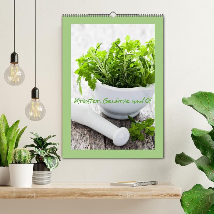Kräuter, Gewürze und Öl (CALVENDO Wandkalender 2026)