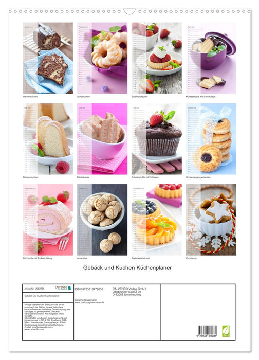 Gebäck und Kuchen Küchenplaner (CALVENDO Wandkalender 2026)