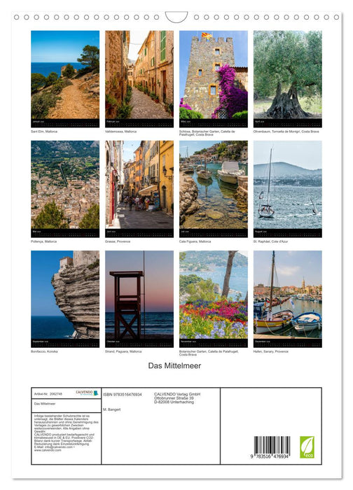Das Mittelmeer (CALVENDO Wandkalender 2026)