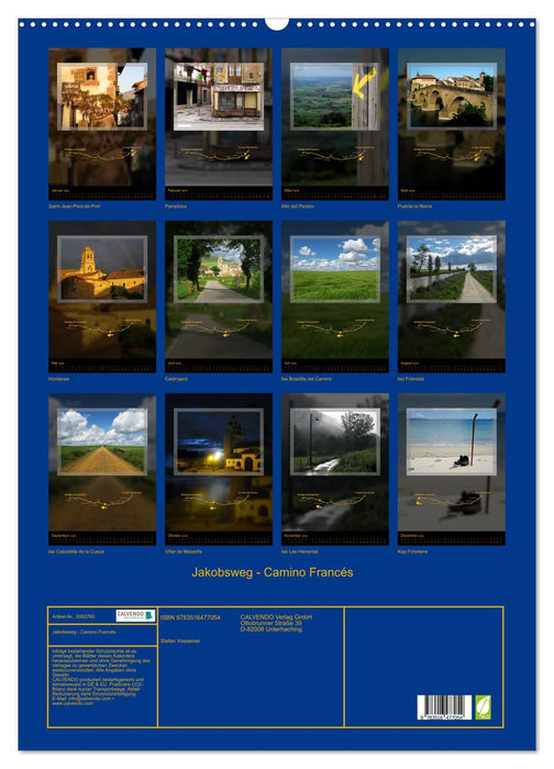 Jakobsweg - Camino Francés (CALVENDO Wandkalender 2026)