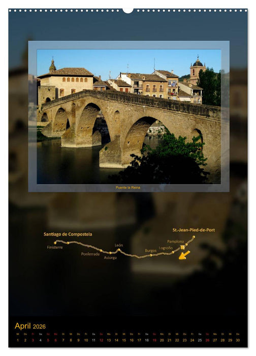 Jakobsweg - Camino Francés (CALVENDO Wandkalender 2026)