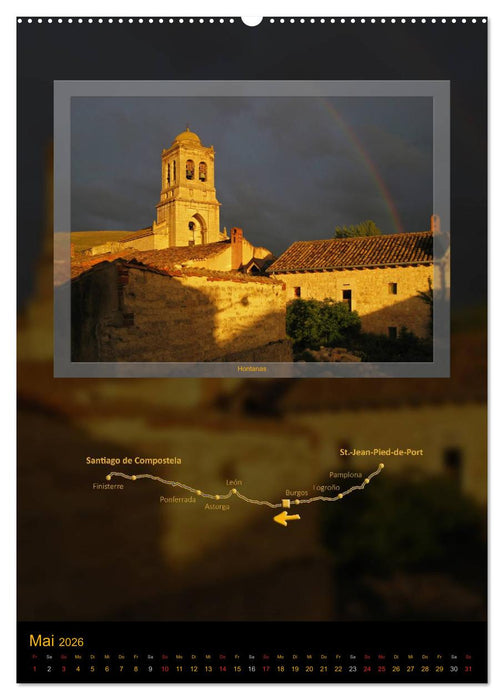 Jakobsweg - Camino Francés (CALVENDO Wandkalender 2026)