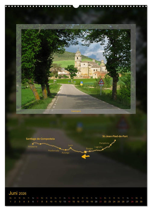 Jakobsweg - Camino Francés (CALVENDO Wandkalender 2026)