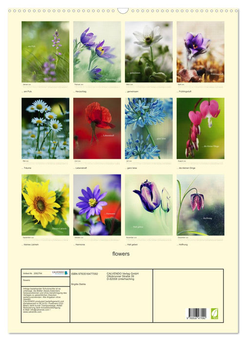 flowers (CALVENDO Wandkalender 2026)