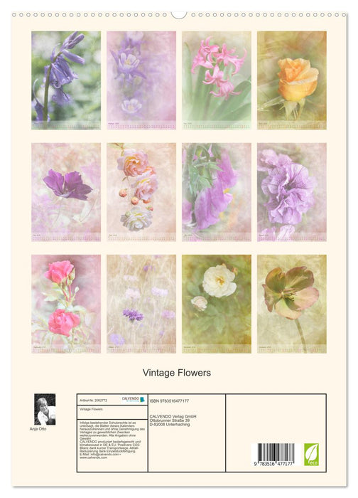 Vintage Flowers (CALVENDO Premium Wandkalender 2026)