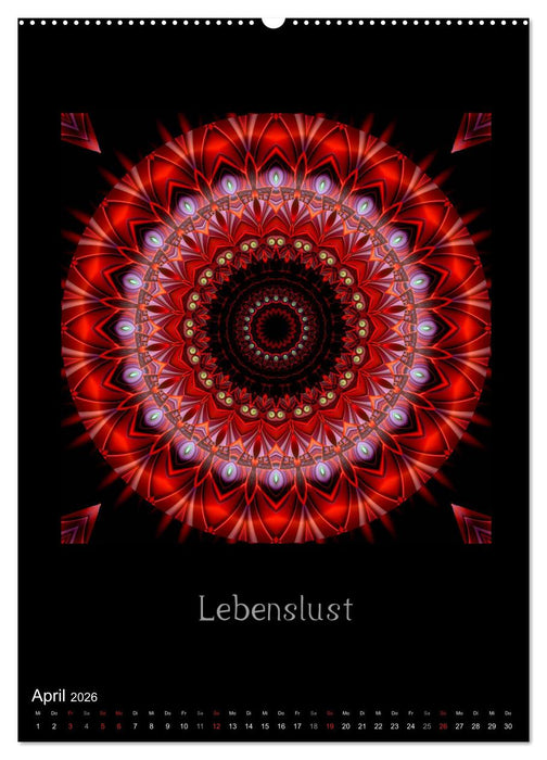 Mandalas - Spiegel der Seele (CALVENDO Premium Wandkalender 2026)