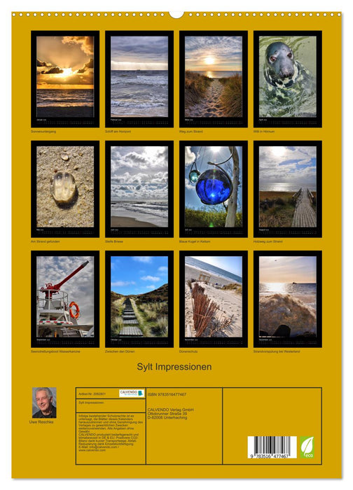 Sylt Impressionen (CALVENDO Premium Wandkalender 2026)