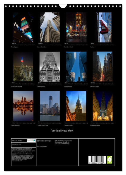 Vertical New York (CALVENDO Wandkalender 2026)