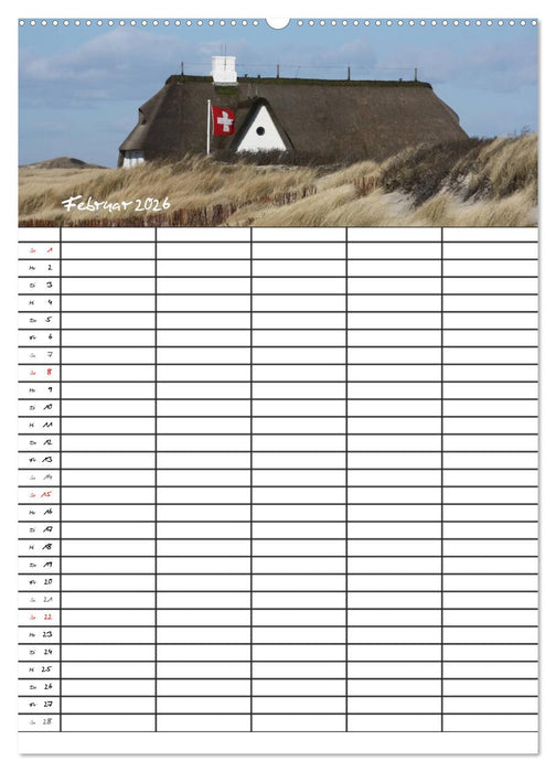 Familienplaner - Sylt (CALVENDO Premium Wandkalender 2026)