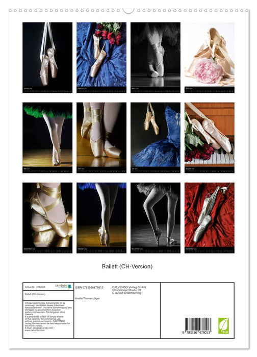 Ballett (CH-Version) (CALVENDO Premium Wandkalender 2026)