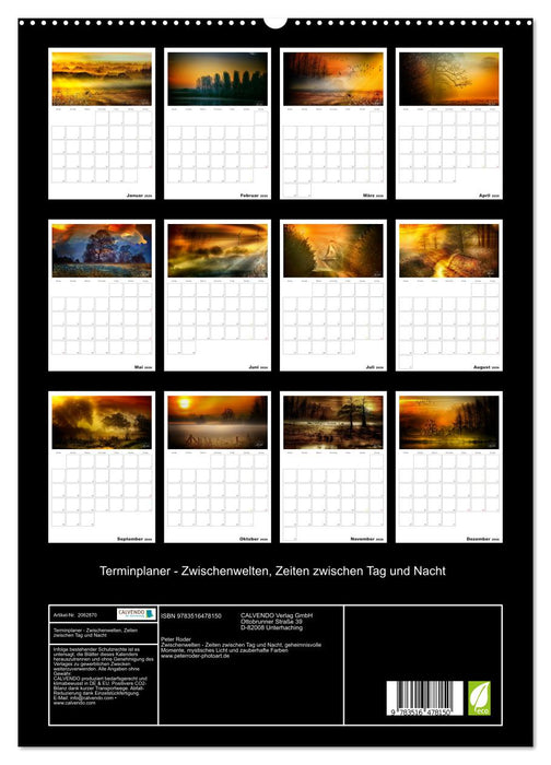 Terminplaner - Zwischenwelten, Zeiten zwischen Tag und Nacht (CALVENDO Premium Wandkalender 2026)