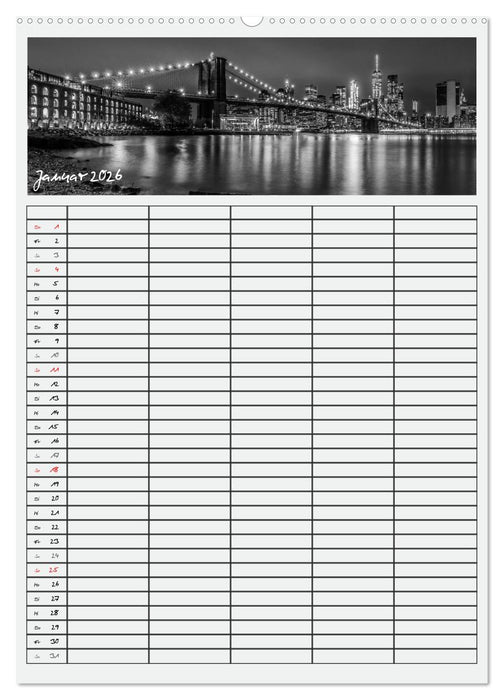 NEW YORK CITY Teamplaner (CALVENDO Premium Wandkalender 2026)