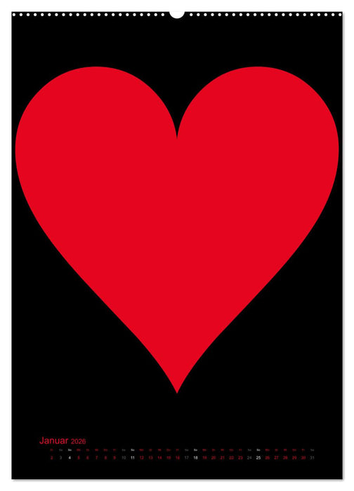 Foto- und Bastelkalender „LIEBE“ in der Farbe Schwarz (CALVENDO Wandkalender 2026)