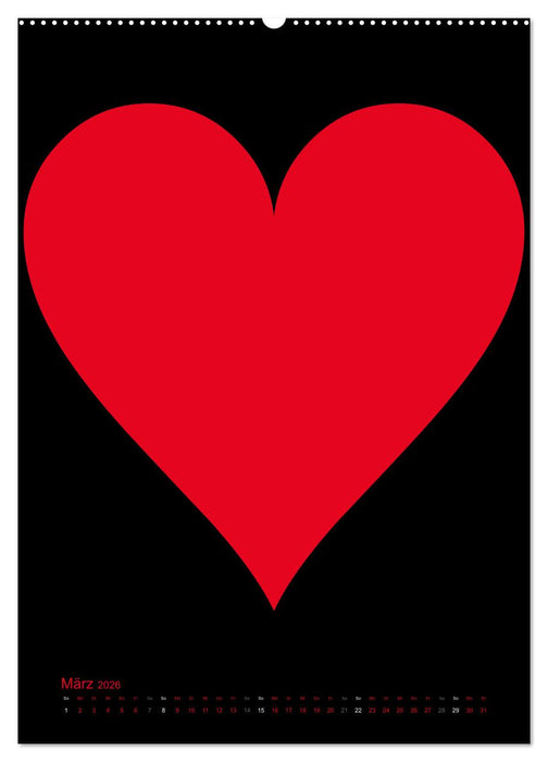 Foto- und Bastelkalender „LIEBE“ in der Farbe Schwarz (CALVENDO Wandkalender 2026)