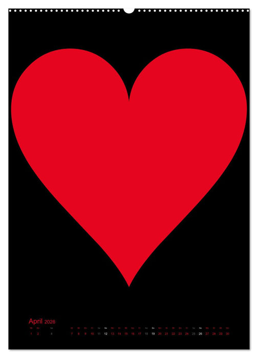 Foto- und Bastelkalender „LIEBE“ in der Farbe Schwarz (CALVENDO Wandkalender 2026)