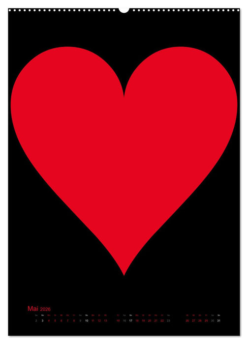 Foto- und Bastelkalender „LIEBE“ in der Farbe Schwarz (CALVENDO Wandkalender 2026)
