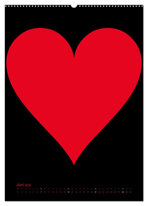 Foto- und Bastelkalender „LIEBE“ in der Farbe Schwarz (CALVENDO Wandkalender 2026)