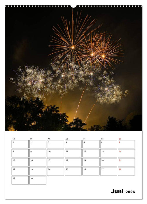Feuerwerke Terminplaner (CALVENDO Premium Wandkalender 2026)