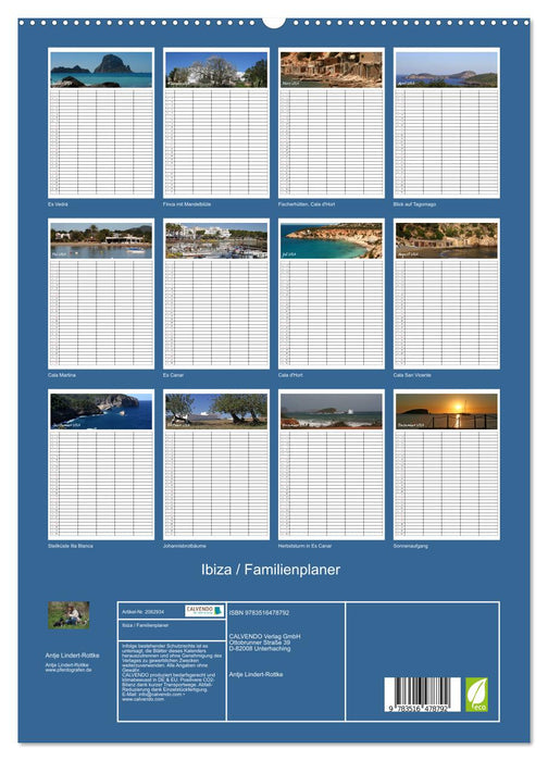 Ibiza / Familienplaner (CALVENDO Premium Wandkalender 2026)